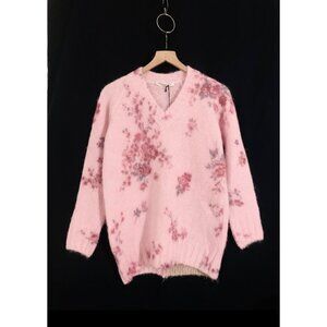 Philosophy di Lorenzo Serafini Sweater in Pink Floral Mohair-Size EU40/Small-NWT